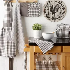 Clearance Kirklands Home and White Multiprint 4-pc. Pot Holder Set Gray