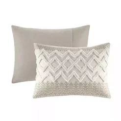 Outlet Kirklands Home Gray and White 3-pc. California King Duvet Set