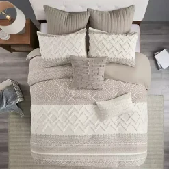 Discount Kirklands Home and White 3-pc. Full/Queen Duvet Set Gray
