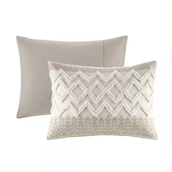 Discount Kirklands Home and White 3-pc. Full/Queen Duvet Set Gray