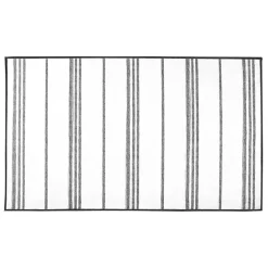 Sale Kirklands Home Gray and White Stripe Washable Area Rug, 3x5