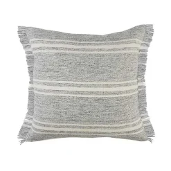 Outlet Kirklands Home Gray and White Triple Stripe Outdoor Pillow