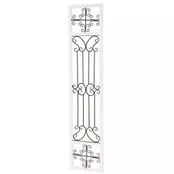 New Kirklands Home Gray Angelic Scrollwork Panel Wall Plaque