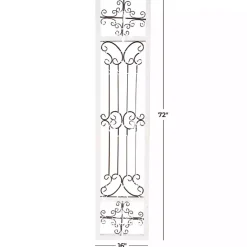 New Kirklands Home Gray Angelic Scrollwork Panel Wall Plaque