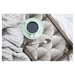 Outlet Kirklands Home Gray Art Deco Fans Peel & Stick Wallpaper