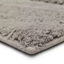 Discount Kirklands Home Asymmetrical Cotton Bath Mat, 34 in. Gray
