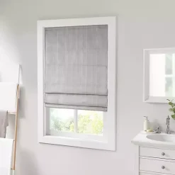 Sale Kirklands Home Basketweave Cordless Roman Shade, 31 in. Gray