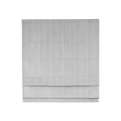 New Kirklands Home Basketweave Cordless Roman Shade, 33 in. Gray