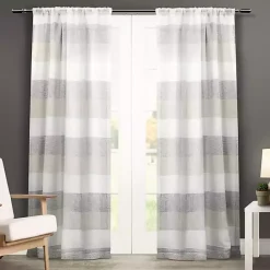Online Kirklands Home Becky Curtain Panel Set, 96 in. Gray