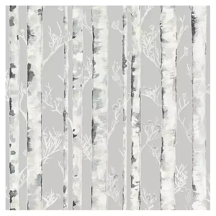 Clearance Kirklands Home Birch Peel & Stick Wallpaper Gray