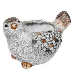 Discount Kirklands Home Gray Bird Planter with Pebble Accents