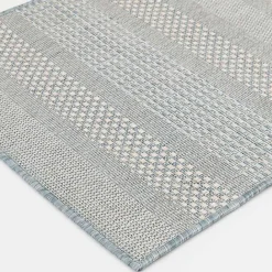 Best Kirklands Home Blue Elletta Indoor/Outdoor Area Rug, 2x7 Gray