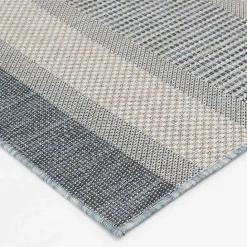 Kirklands Home Blue Elletta Indoor/Outdoor Area Rug, 7x9 Gray