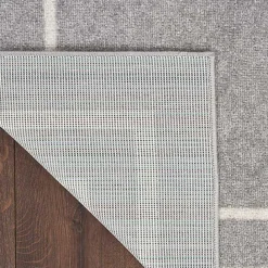 New Kirklands Home Bordered Indoor/Outdoor Area Rug, 5x7 Gray