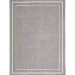 Discount Kirklands Home Gray Bordered Indoor/Outdoor Area Rug, 6x9