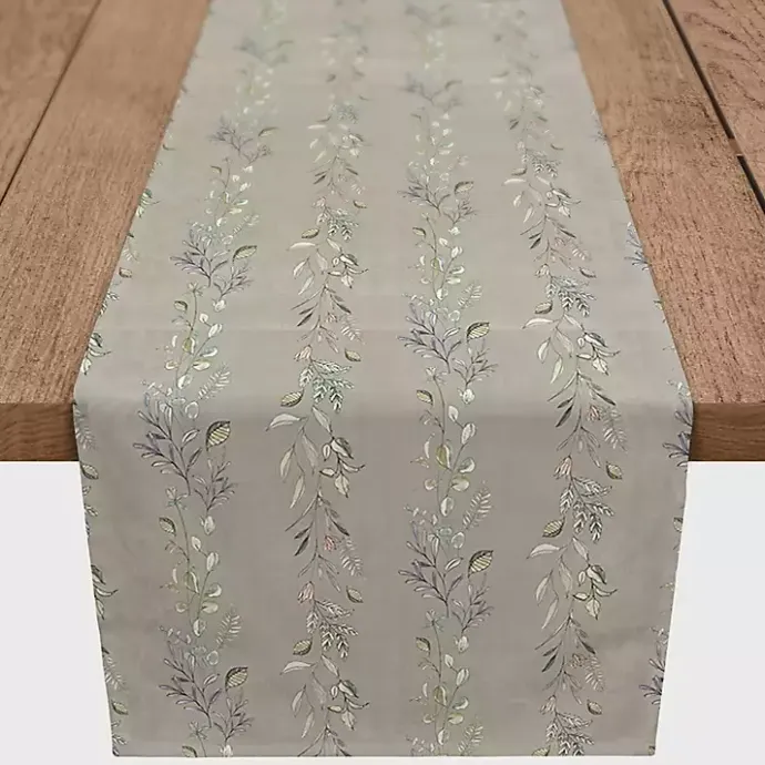 Discount Kirklands Home Botanical Vines Table Runner, 72 in. Gray