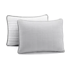 Clearance Kirklands Home Box Stitch Cotton Full/Queen 3-pc. Quilt Set Gray