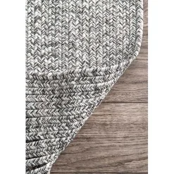 Online Kirklands Home Braided Area Rug with Tassels, 10x14 Gray