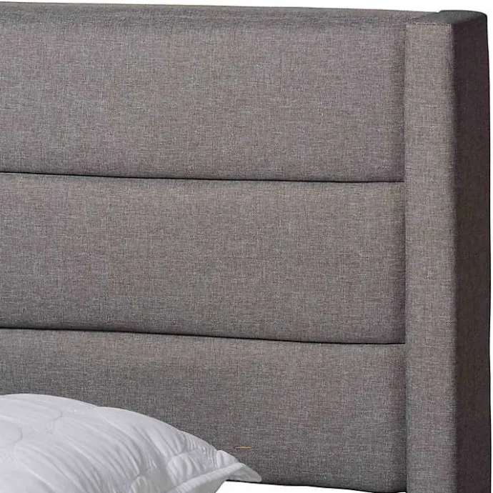Outlet Kirklands Home Braylon Upholstered 3-Drawer Queen Bed Gray