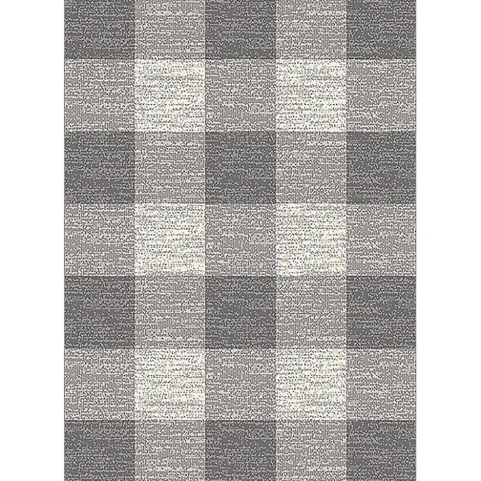 Clearance Kirklands Home Buffalo Plaid Indoor/Outdoor Area Rug, 7x9 Gray