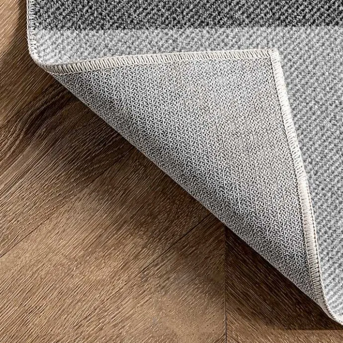 Hot Kirklands Home Gray Buffalo Plaid Washable Area Rug, 5x8