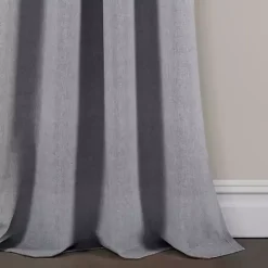 Clearance Kirklands Home Gray Button and Stripe Curtain Panel Set, 95 in.
