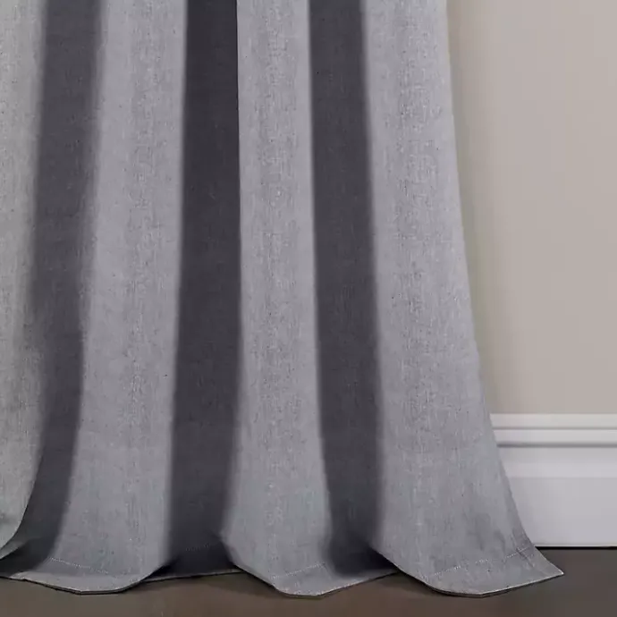 Clearance Kirklands Home Gray Button and Stripe Curtain Panel Set, 95 in.