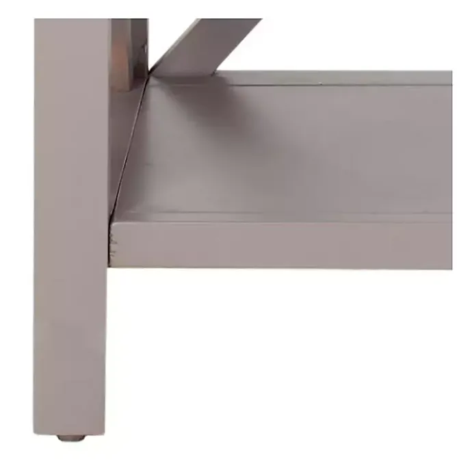 Kirklands Home Candice Cross Back Accent Table Gray
