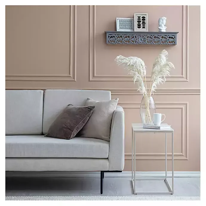 Sale Kirklands Home Gray Carved Floral Decorative Wall Shelf