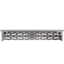 Sale Kirklands Home Gray Carved Floral Decorative Wall Shelf