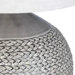 New Kirklands Home Ceramic Braid Table Lamp Gray