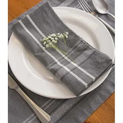 Outlet Kirklands Home Chambray French Stripe Napkins, Set of 6 Gray