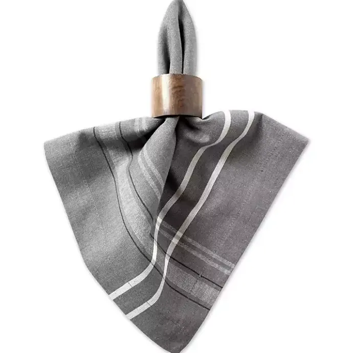 Outlet Kirklands Home Chambray French Stripe Napkins, Set of 6 Gray