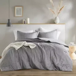 Hot Kirklands Home Chambray 3-pc. Full/Queen Comforter Set Gray