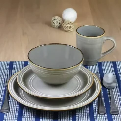 Outlet Kirklands Home Charisma 16-pc. Dinnerware Set Gray