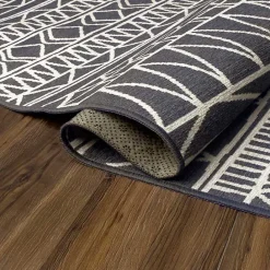 Online Kirklands Home Gray Chelsea Geometric Washable Area Rug, 5x7