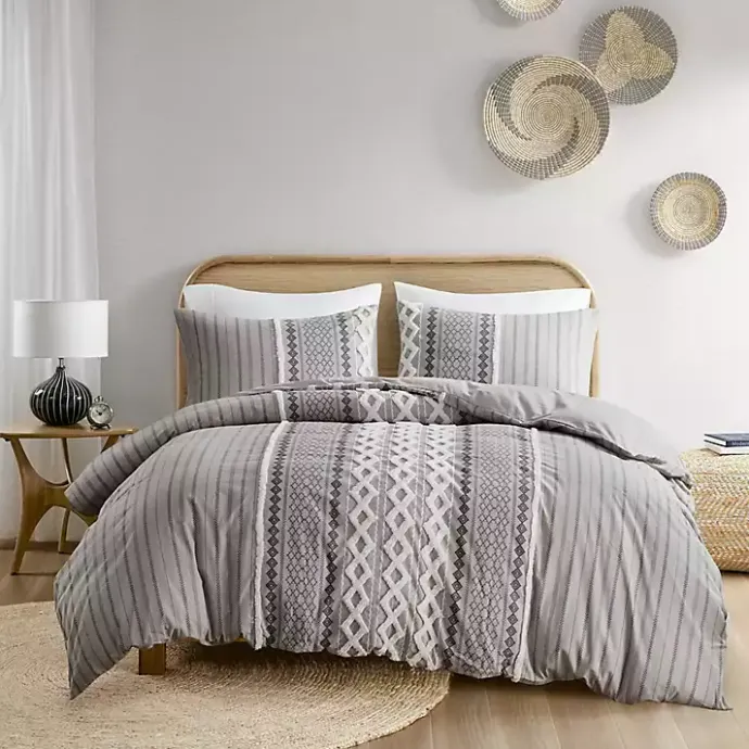 Best Kirklands Home Gray Chenille Tufted California King Comforter Set