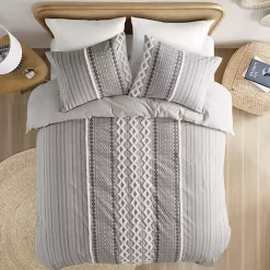 Best Kirklands Home Gray Chenille Tufted California King Comforter Set