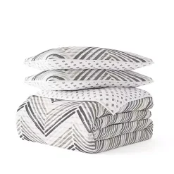 Outlet Kirklands Home Gray Chevron Reversible 3-pc. Queen Quilt Set