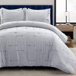 Discount Kirklands Home Clip Jacquard 3-pc. King Comforter Set Gray