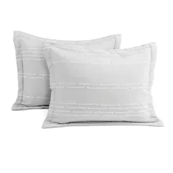 Discount Kirklands Home Clipped Stripe 3-pc. Full/Queen Comforter Set Gray