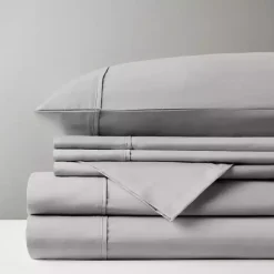 New Kirklands Home Cotton Blend Sateen 6-pc. Queen Sheet Set Gray
