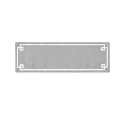 Sale Kirklands Home Cotton Tufted Bath Runner with Border Gray