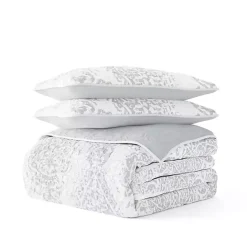 Outlet Kirklands Home Gray Damask Reversible 2-pc. Twin Quilt Set