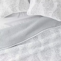 Best Kirklands Home Gray Damask Reversible 3-pc. Queen Quilt Set