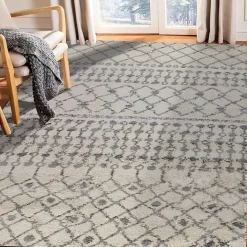 Discount Kirklands Home Diamond Area Rug, 8x10 Gray