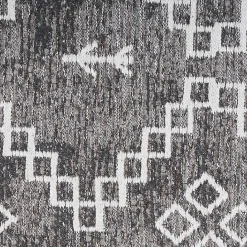 Outlet Kirklands Home Gray Distressed Geo Markings Accent Rug, 2x3