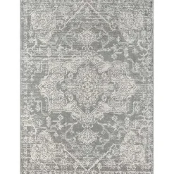 Kirklands Home Distressed Medallion Area Rug, 5x7 Gray