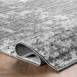 New Kirklands Home Gray Distressed Power Loomed Area Rug, 12x15