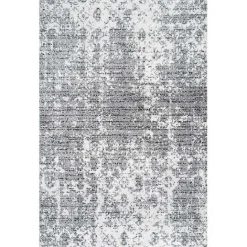 Hot Kirklands Home Gray Distressed Power Loomed Area Rug, 8x12